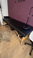 Massage table black folding 