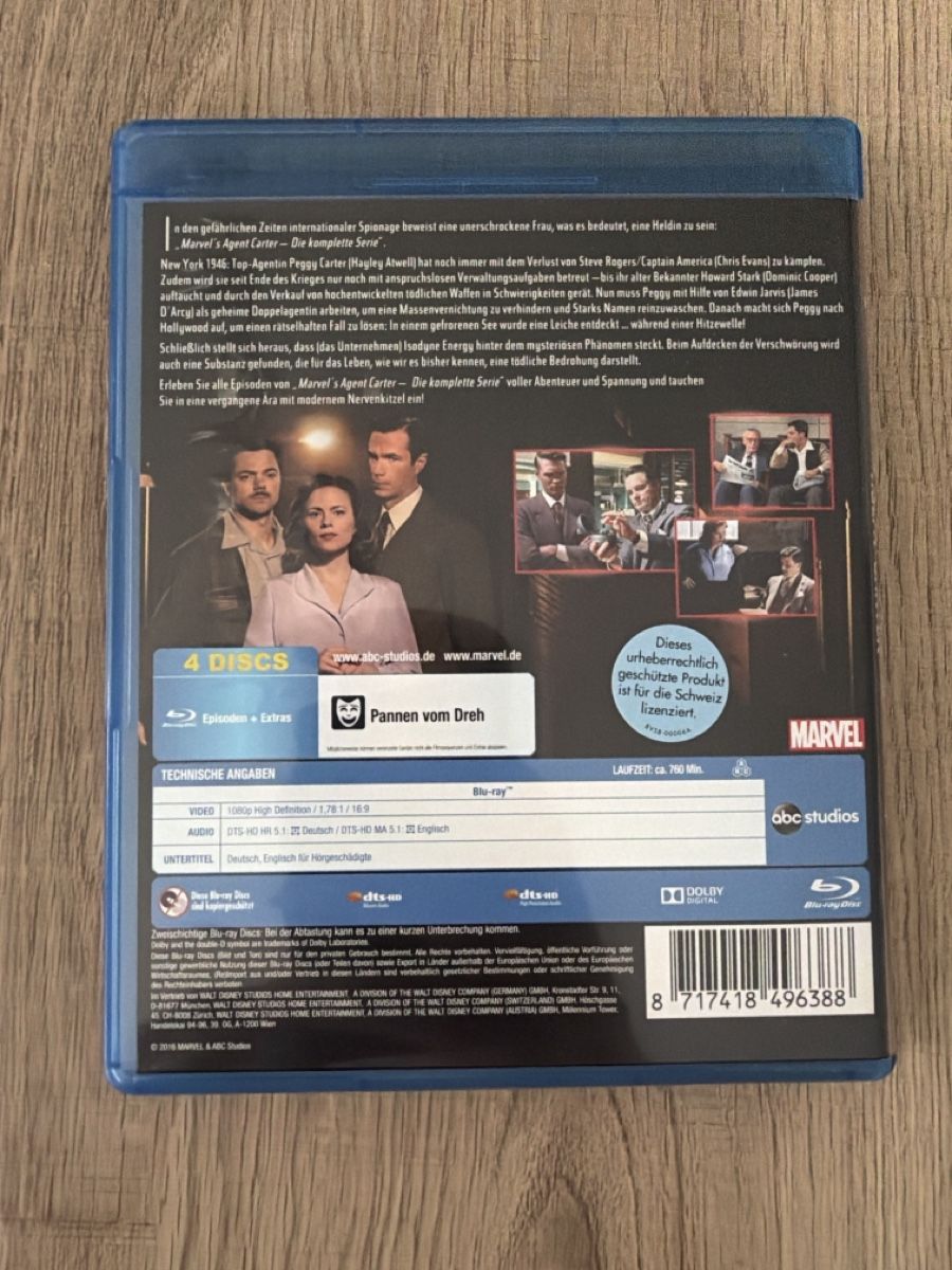 Tutti i DVDs: Agent Carter Komplette Serie BluRay – Usato da Hagendorn venduto da masterchieff 1