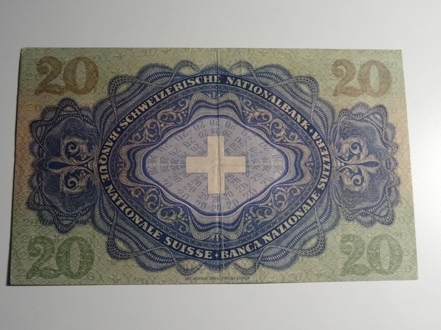Banconote: gebrauchte Fr. 20.-- Note 1952 echte Nostalgie – Usato da Lupfig venduto da Jolly63 1