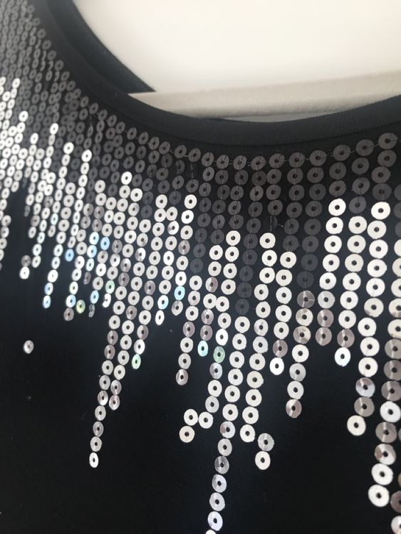 Shimmer Twinkles Schwarzer Glitzer Tüll Mesh Stoff   OneYard