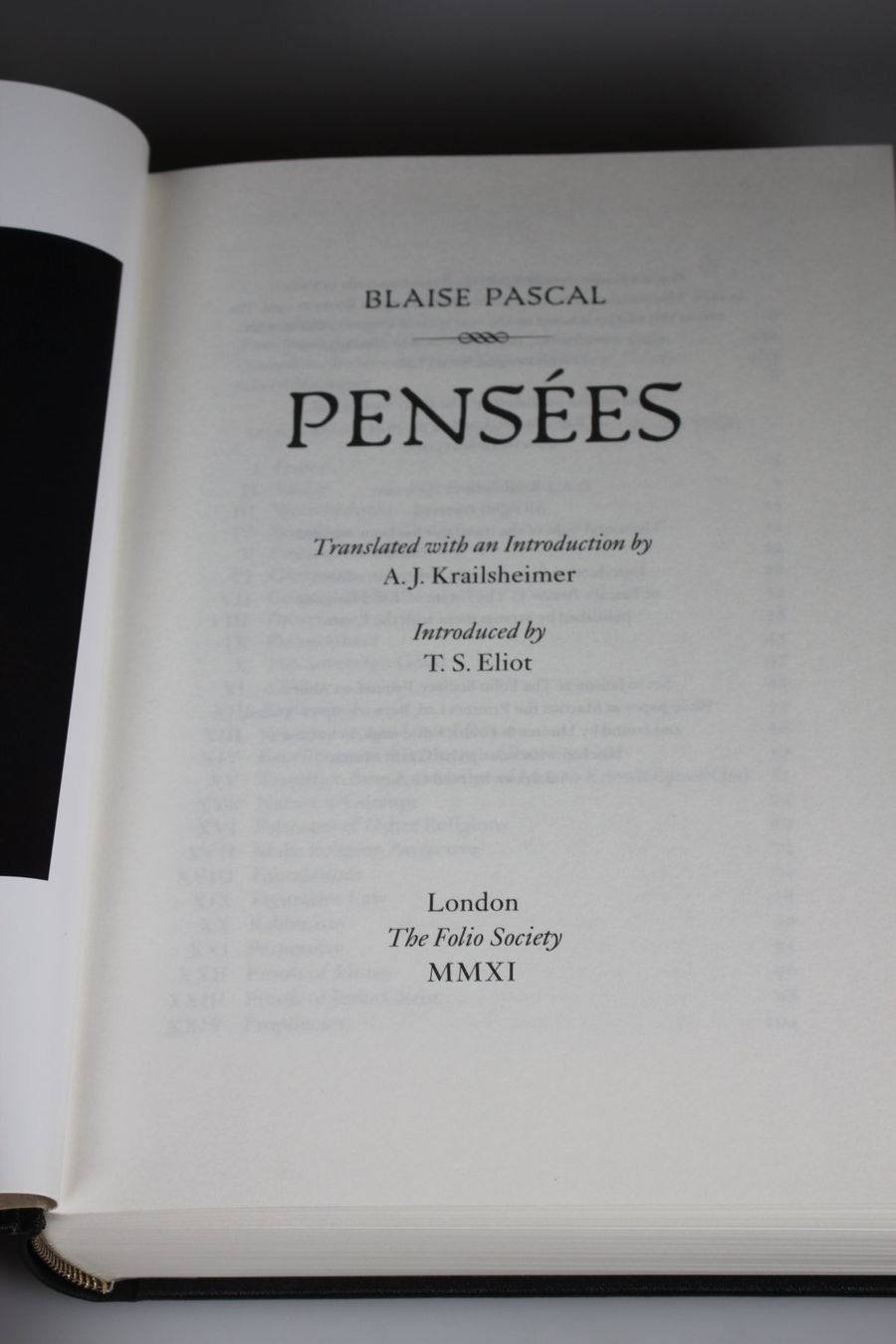 Libri: Blaise Pascal Pensées Folio Society 2011 – Usato da Basel venduto da IRMAundFRED 2