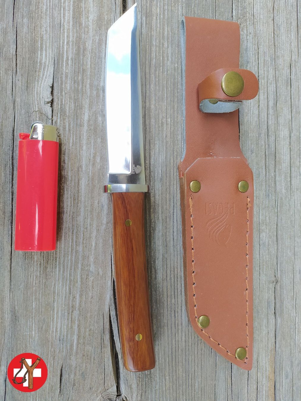 Zubehör: cooles Messer mit Tanto Klinge inkl. Scheide – Neu (gemäss Beschreibung) aus Tumegl/Tomils von Steinschleuder-Shop 1