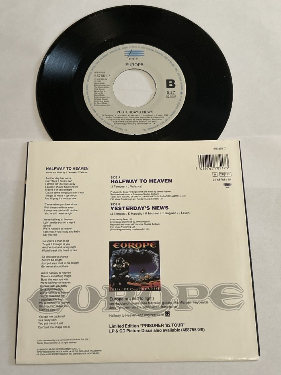 Dischi in vinile: Europe. 1992. Halfway To Heaven – Usato da Faulensee venduto da Mizuno06 1