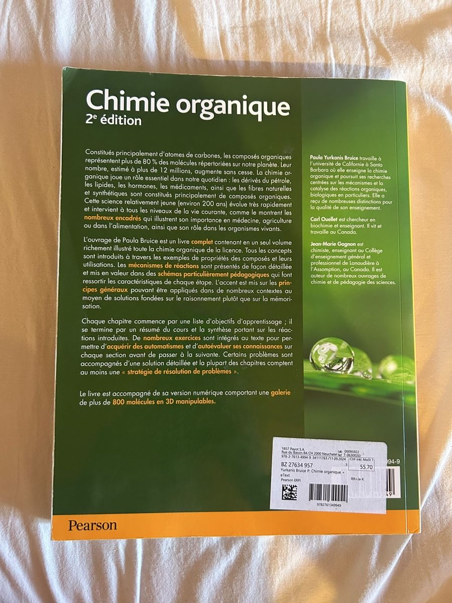 Bücher: Chimique organique  – Gebraucht aus Boudry von asmdgr135 1