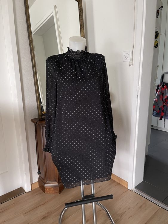 Robe Noire Et Rouge Neuve Taille 46 - Polyester Sans étiquette