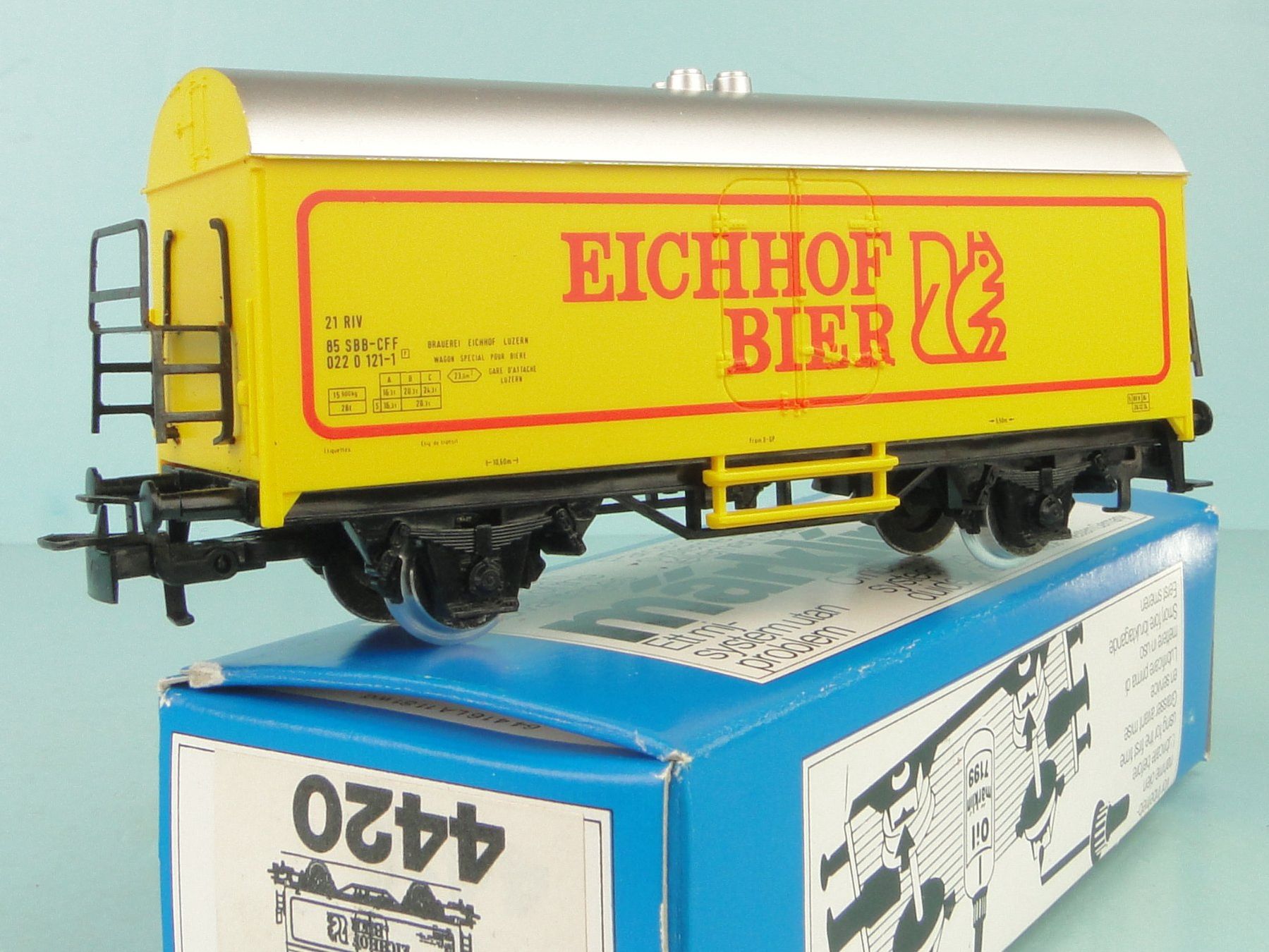 Märklin Modellini di ferrovie: Märklin 4420 DB Eichhof Bier, neuwertig – Usato da Bülach venduto da cann11