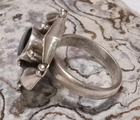 Anelli: Silberring Onyx Vintage – Usato da Zürich venduto da Melody2000 2