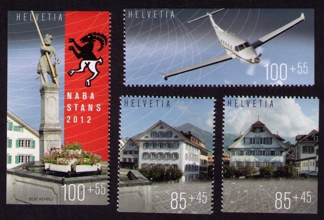 Alle Briefmarken: 2012_W97-W100_NABA-BLOCK Stans_Serie EINZELMARKEN ** – Neu (gemäss Beschreibung) aus Marthalen von Ch_quality