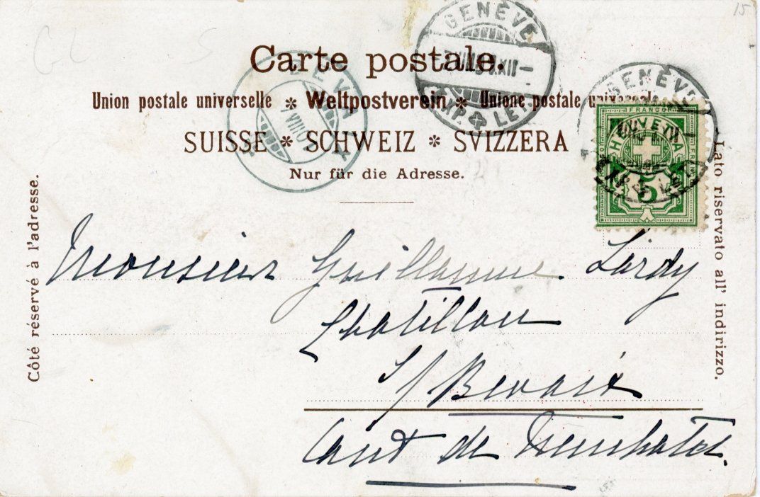 Cartoline postali: Glarus   GL        um 1901 – Usato da Brig venduto da Valcards54 1