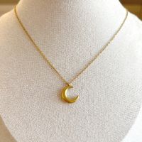 Mond Halskette, 18k vergoldeter Edelstahl, NEU