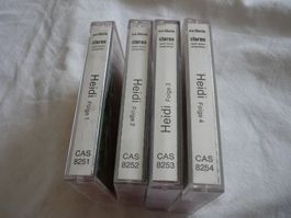 4x Kinderkassetten Hörspiel - TOP CH Dialekt - Heidi 1 2 3 4