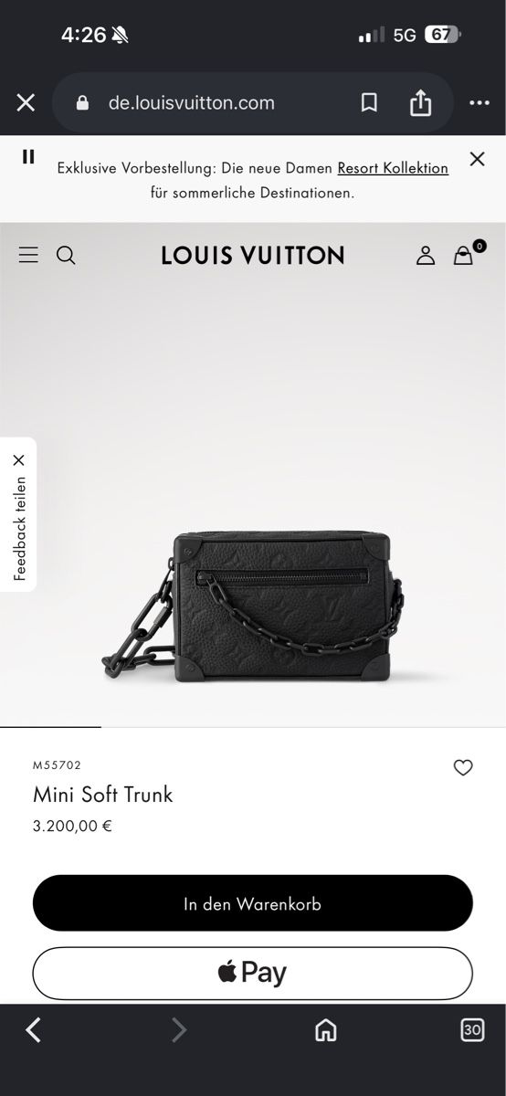 Louis Vuitton Taschen: Louis Vuitton Mini soft trunk black – Gebraucht aus Willisau von mar_rr69 7