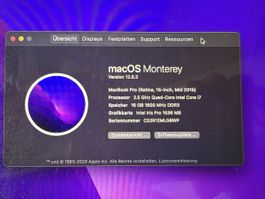 Apple MacBook Pro 15 Zoll Mid 2015 i7 16 GB