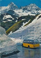 Sustenpass -Schnee Postauto PTT 1962