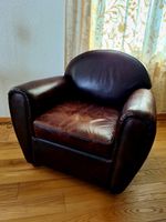 Vintage Ledersessel, braun, gut erhalten, Top Zustand!