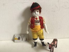Antikes  Ganzporzellan Appenzeller Puppenstuben Sennenbüebli