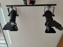 2x Industrie Deckenlampe Schwarz Top Designer 46cm