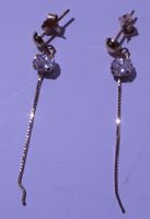 Ohrringe / 18 Karat / Zirkonium