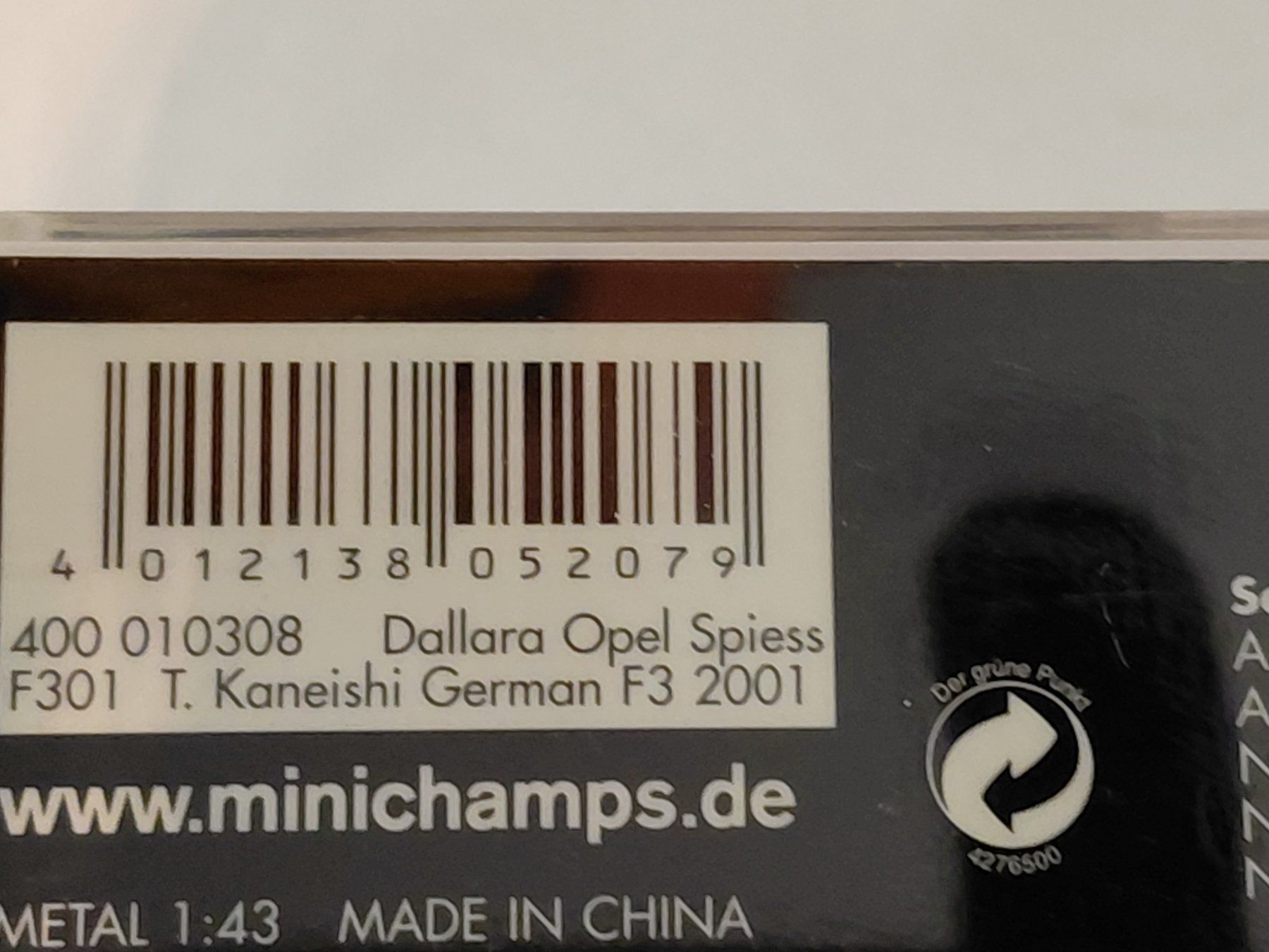 Minichamps Modellautos: OPEL Formel 3 – Gebraucht aus Bern von ascona43 1