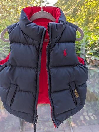 Ralph Lauren Daunenweste Kinder wendbar navy/rot Gr. 2