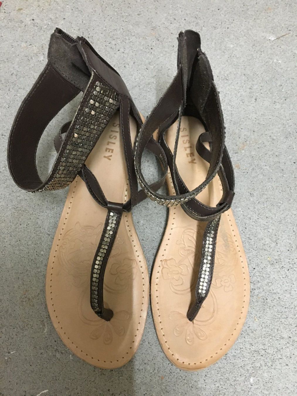 Damenschuhe: Neue Sisley Ledersandalen Grösse 36 – Neu (gemäss Beschreibung) aus Winkel von Flyhy2020