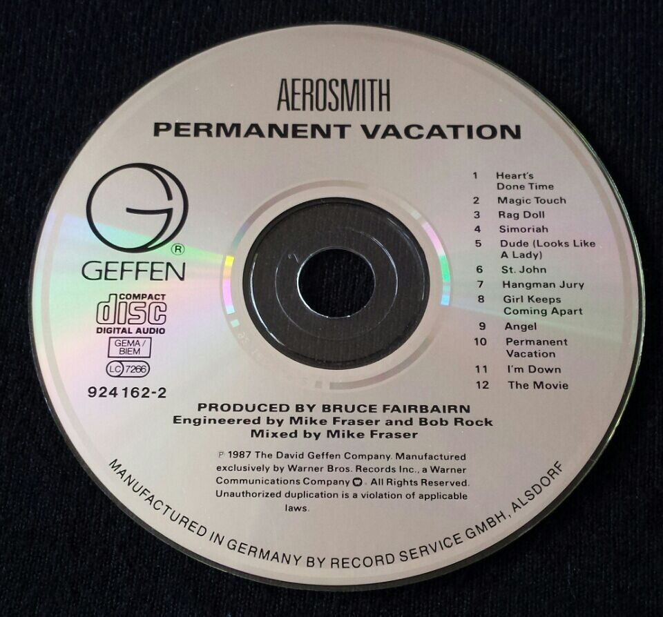 CDs: Aerosmith – Permanent Vacation - CD - 1987 - Geffen Records – D'occasion à Uster par Zardodel 2