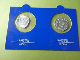 Pakistan, Set 2 alte unzirkulierte Münzen