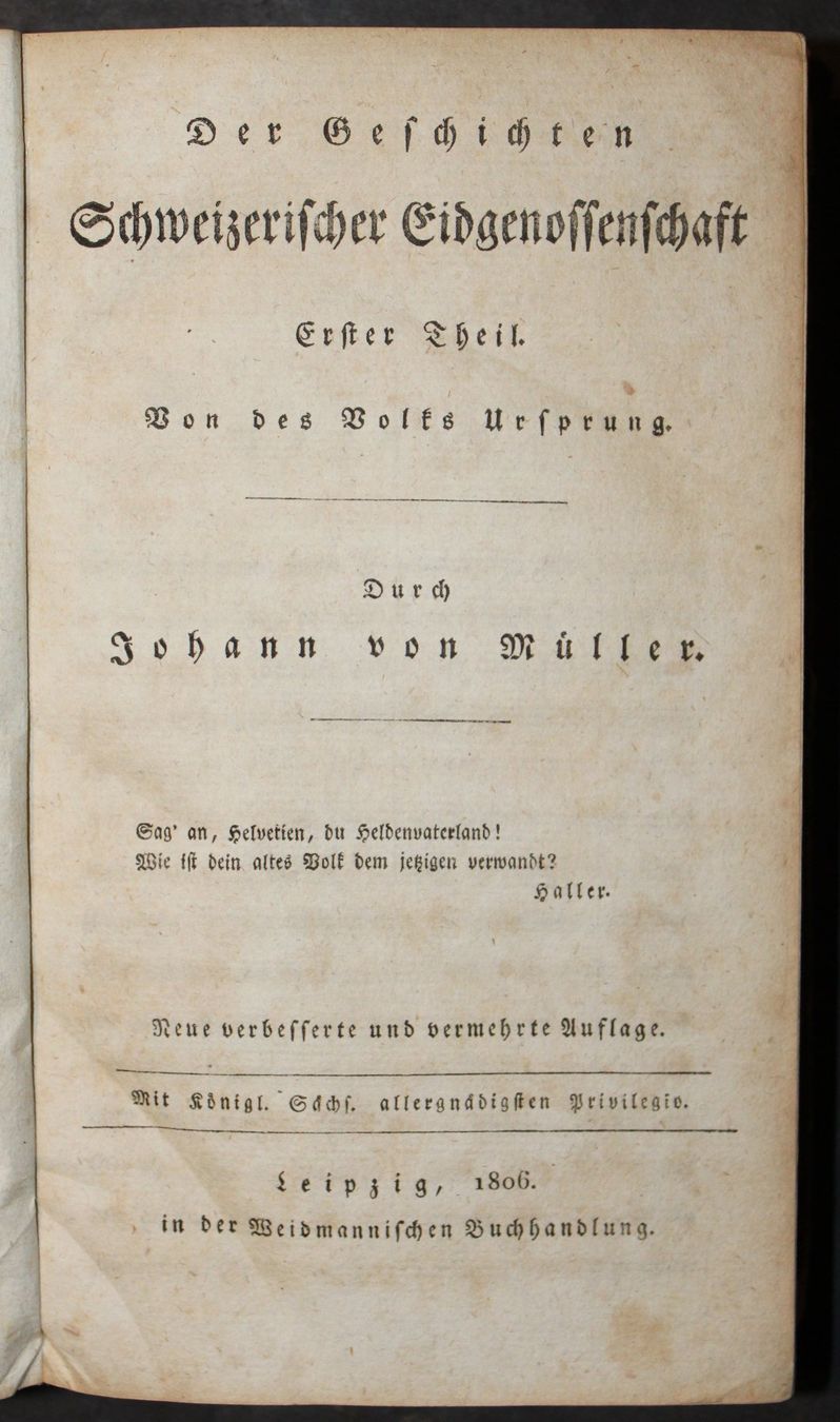 Libri: DER GESCHICHTEN SCHWEIZERISCHER EIDGENOSSENSCHAFT,1806,RAR – Usato da Guensberg venduto da Herzaktion 2