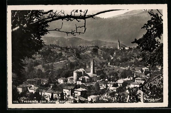 Cartoline postali: Tesserete, Tesserete con Sala Capriasca – Usato da Berlin venduto da bartko-reher