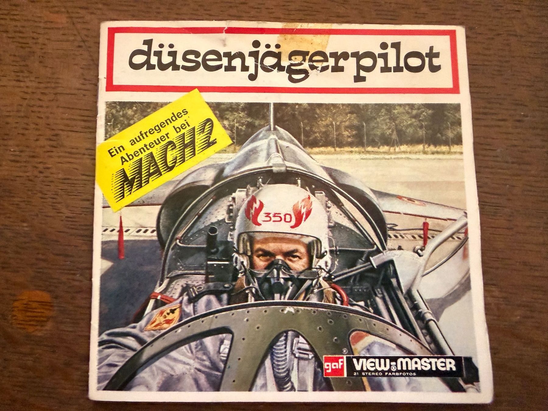 View-master Giocattoli: View-Master 3D: Nr. D 104 Düsenjägerpilot – Usato da Tegerfelden venduto da siebenmacky