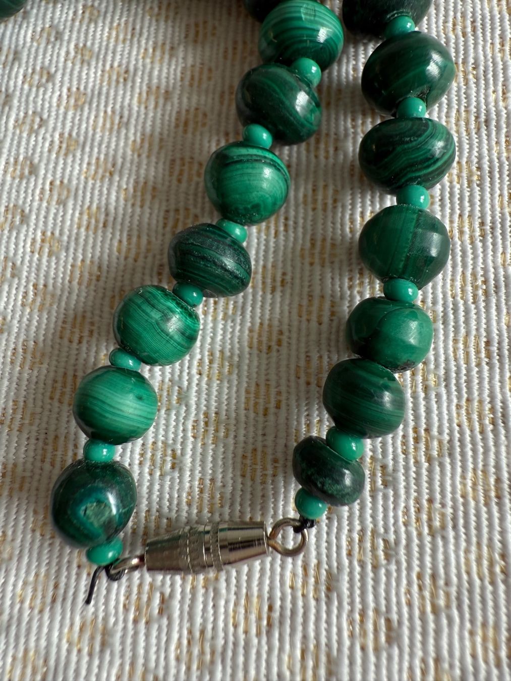 Catenine: Collier de perles en malachite - 44cm – Usato da Sion venduto da accroshoes 6