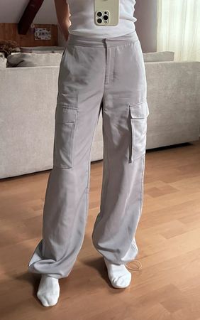 YAYA Graue / Silbrige Cargo-Hose Gr. 32/XXS