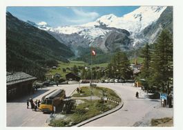 Ansichtskarte Saas-Fee Postplatz mit Allalinhorn