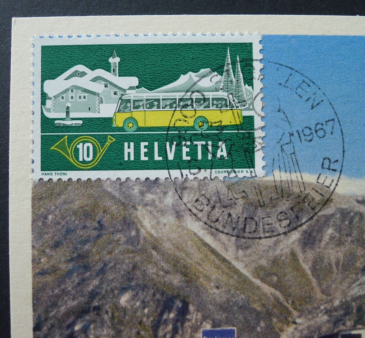 Tutti i francobolli: 1953, Maximumkarte Nr.314 Alpenpost Postauto – Usato da Ebikon venduto da SilvioFreund 1