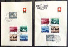 1953 / 1955 - Pro Patria Sätze auf PTT Bögli