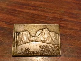 Medaille Schwarzenburg Gantrisch 50km Dauerlauf 1937 Staffel
