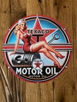 Texaco Motor Oil Pin Up Girl Blechschild / neu!!!