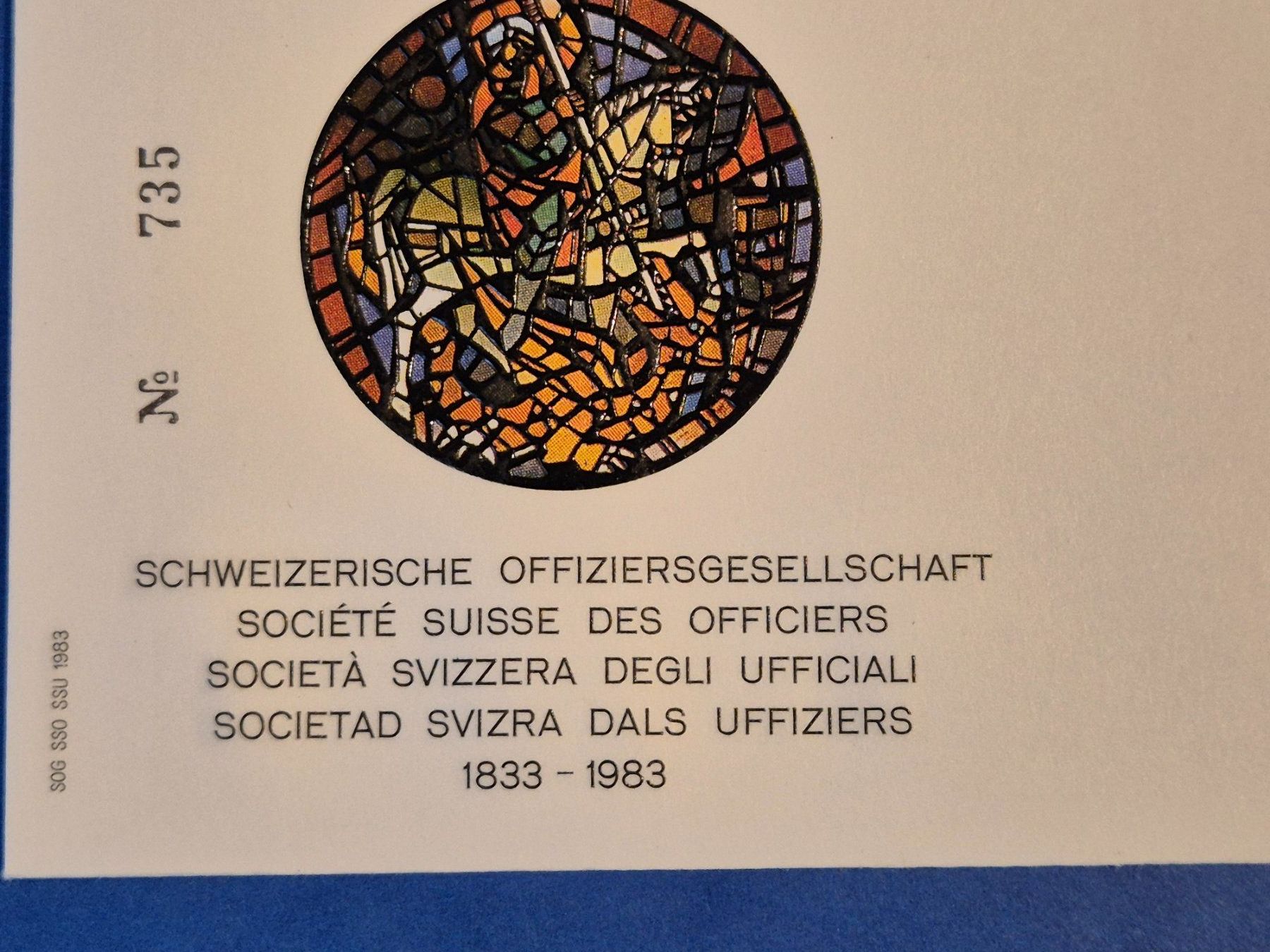 Tutti i francobolli: Ersttagsbrief Schweizerische Offiziersgesellschaft 1933-1983 – Nuovo (secondo la descrizione) da Seewen SZ venduto da SuperpumaDisplayTeam 1
