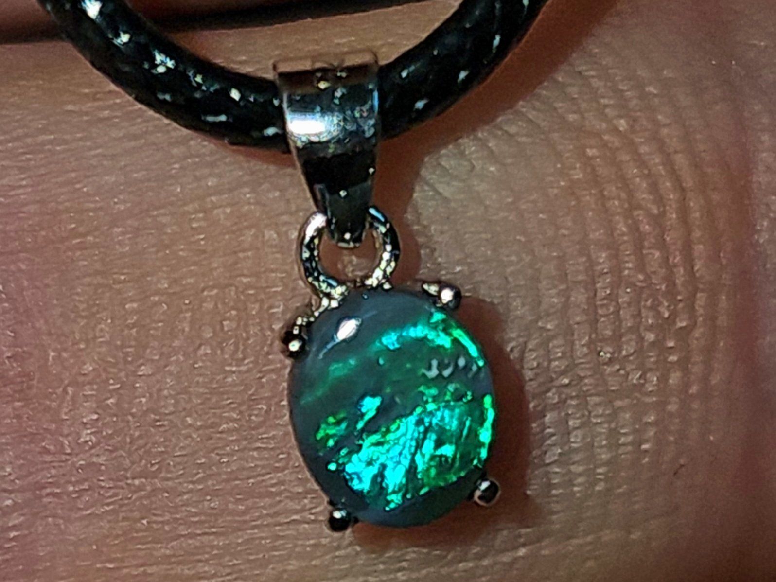 Anhänger: Filigraner australischer Blackopal Silber-Anhänger – Neu und originalverpackt aus Uerkheim von Winwinner 3
