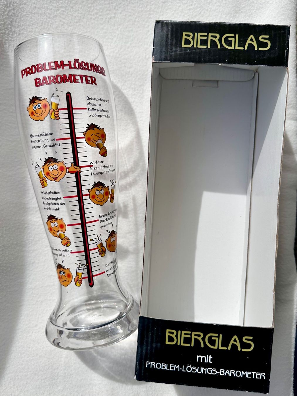 Bicchieri: Weizenglas Bierglas Problem-Lösungs BAROMETER – Nuovo (secondo la descrizione) da Rickenbach b. Wil venduto da sunneschii_