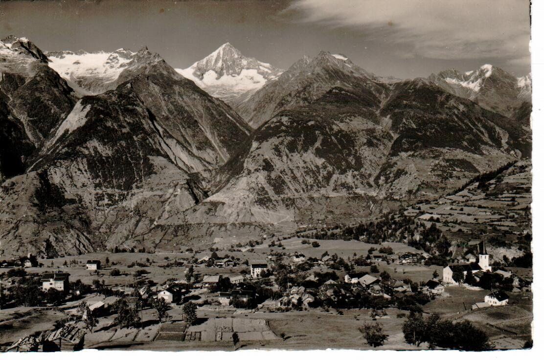 Cartes postales: Unterbäch mit Bietschhorn – D'occasion à Wolhusen par Curver9