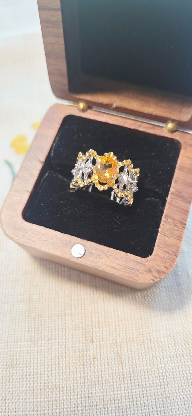 Anelli: NEW - S925 Citrine Ring (Adjustable) – Nuovo (secondo la descrizione) da Zürich venduto da cin_wcf6 4