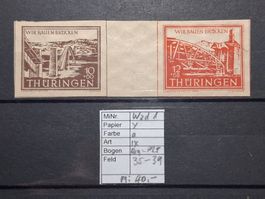 Alliierte Bes Zo- Thüringen Mi-Nr.W Zd 1 Ya Postfrisch