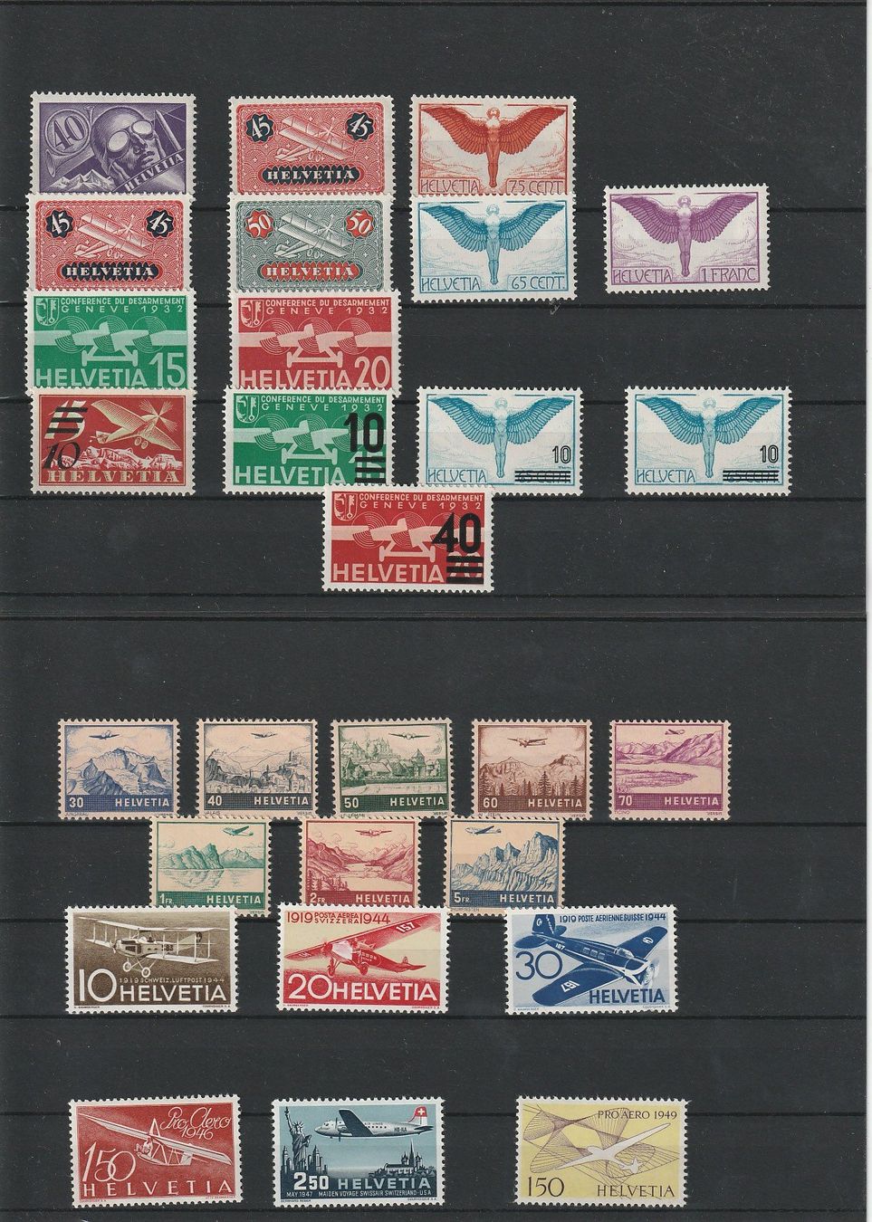 Tutti i francobolli: Tolles Lot Flugpostmarken postfrisch, Kat. 411.- Fr. – Nuovo (secondo la descrizione) da Zürich venduto da 1BJM5