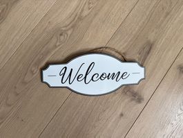 Welcome  Metall Schild / Metallschild 30x12.5cm