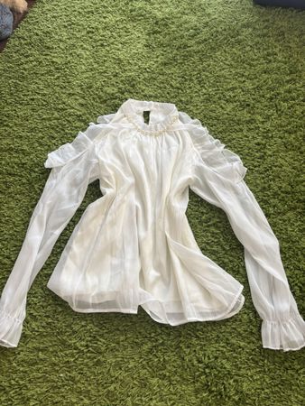 Creme Damenbluse