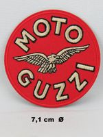 MOTO GUZZI - Aufnäher - Aufbügler - Neu - Durchmesser 7.1cm