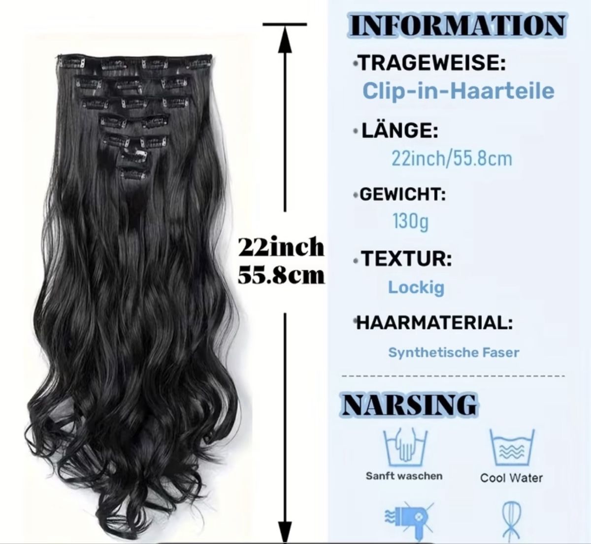 Parrucche: Clip Extensions 55,8cm braun  – Nuovo (secondo la descrizione) da Trimbach venduto da Alessia75 6