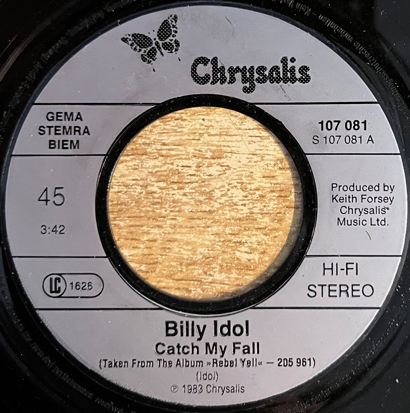 Dischi in vinile: BILLY IDOL - CATCH MY FALL – Usato da Bussigny venduto da vinyl-pas-cher 2