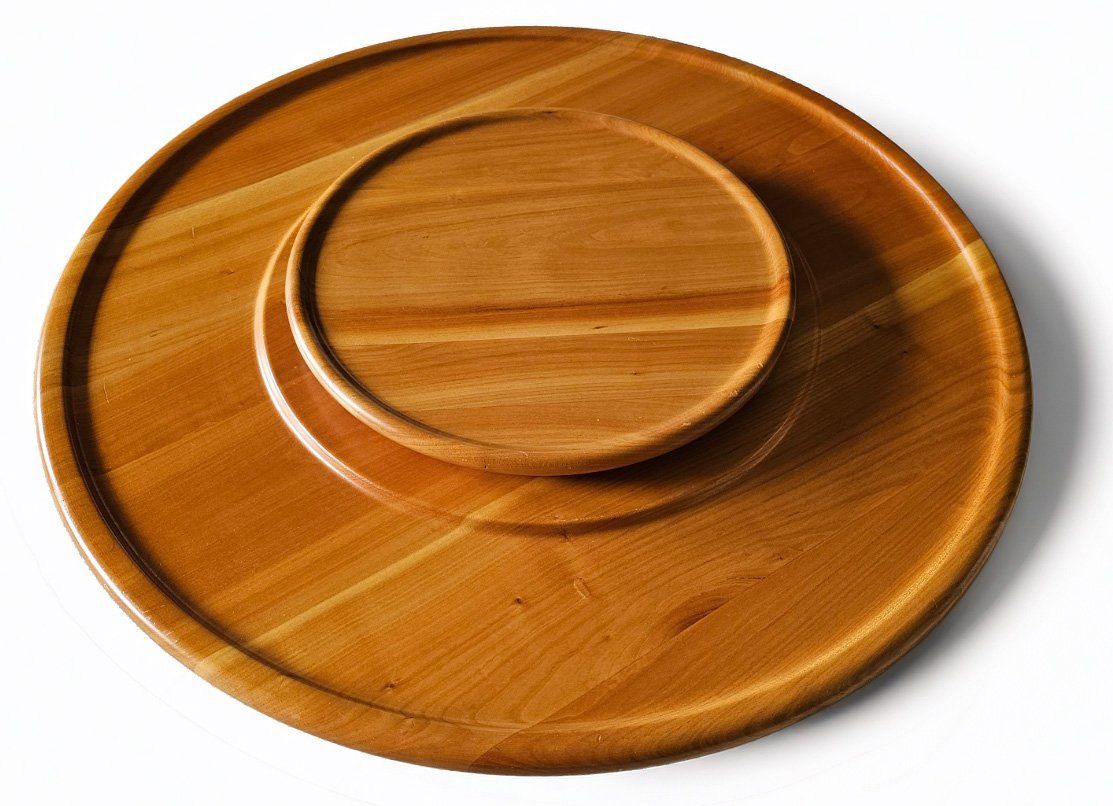 Piatti di portata: Holz Drehteller, rund, Kirschbaum mit 60cm Durchmesser – Nuovo (secondo la descrizione) da Untersiggenthal venduto da hsa_5mqz